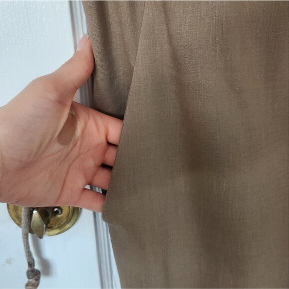 Theory Mini Pencil Dress Minamalist Neutral Tan Size 0 - Picture 2 of 4